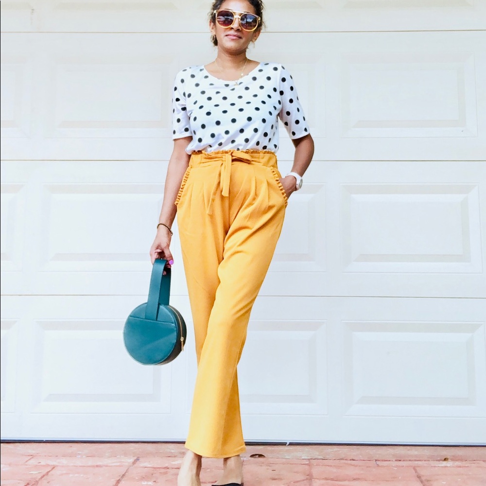 Paper bag waist pants